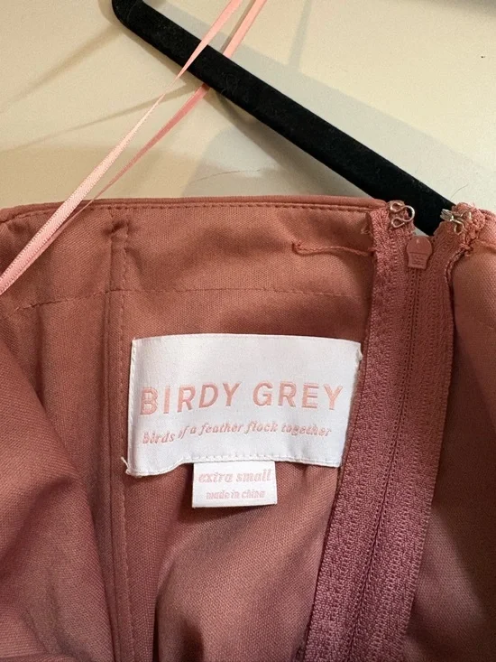 Birdy Grey Strapless Dusty Rose Chiffon Gown - Picture 4 of 6